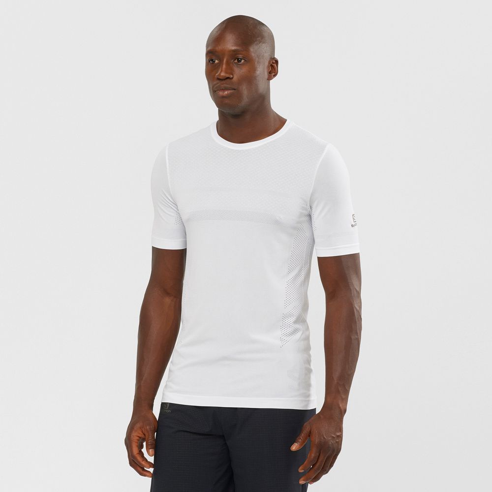 Salomon SENSE SEAMLESS M Camisetas Hombre - Blancas - Colombia (52463-XITV)